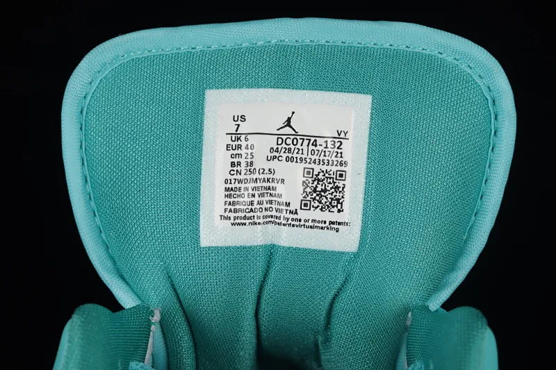 All categories Air Jordan Jordan series basketball shoes Air Jordan 1 Low Air Jordan 1 Low "Turquoise" AJ1 Joe 1 Turquoise DC0774-132